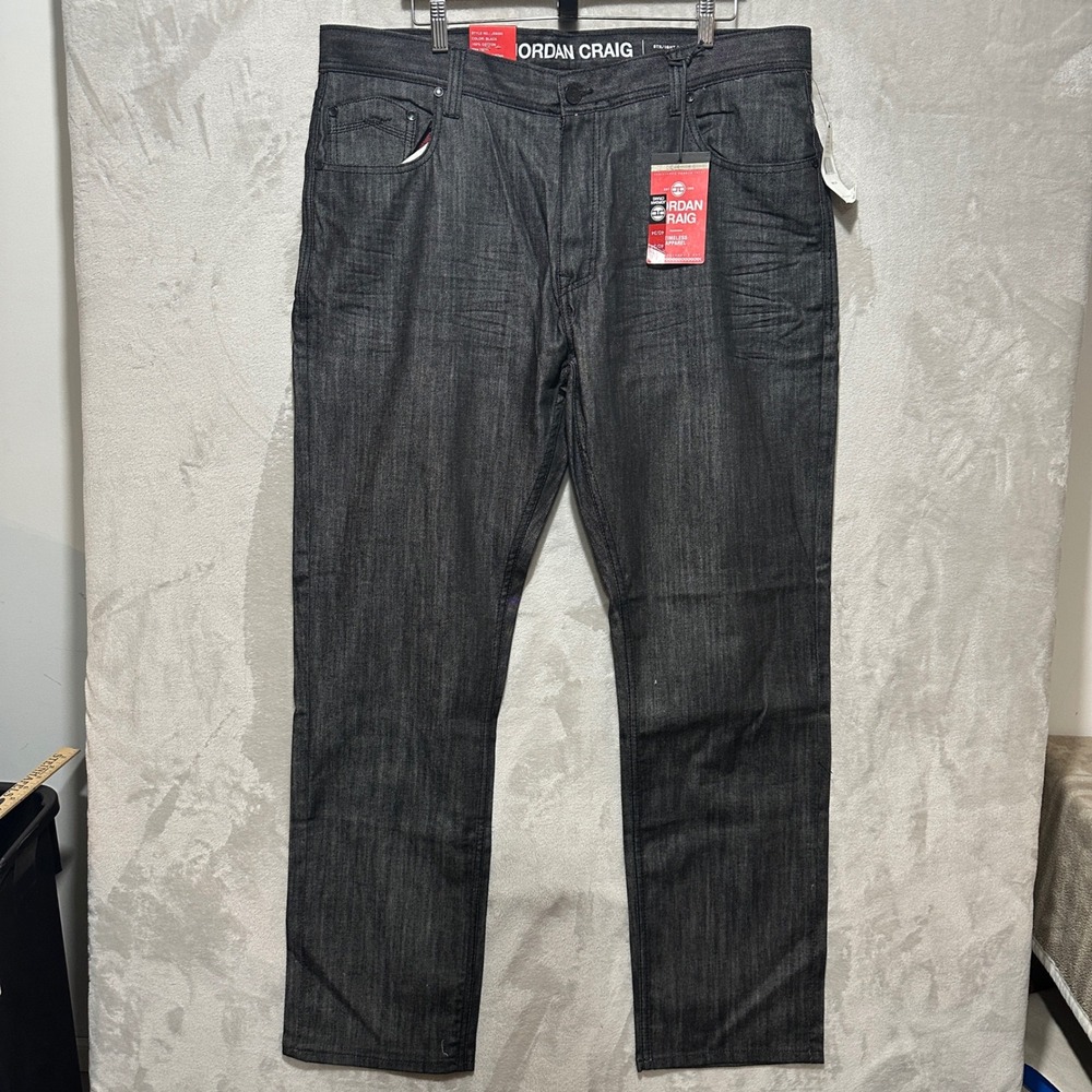 Jordan Craig Men Black Straight Fit Jeans JE6592 Size 40 NWT